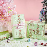 WRAPAHOLIC 30 Inch Jumbo Reversible Christmas Wrapping Paper - 30 Inch x 33 Feet - Light Green Christmas Tree Wrapping Paper for Xmas Holiday, Party Celebration