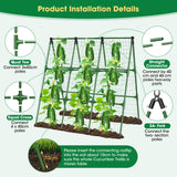 MQHUAYU 51"x 53" Cucumber Trellis for Raised Bed,Adjust A-Frame Trellis