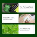 VYBRANCE LABS Creatine Monohydrate Gummies for Women & Men - 5g Creatine with Taurine & B12 for Energy, Muscle & Focus | Vegan, Sugar Free, Gluten-Free | Creatine Monohydrate | 120 ct Green Apple