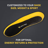VKTRY Gold Carbon Fiber Performance Insoles –Customized Inserts, Non-Cleated Shoes–Basketball, Volleyball, Racquet Sports, Running & More–Run Faster, Jump Higher, Recover Quicker, Protect from Injury