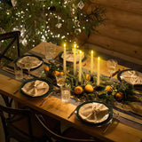 Homemory 12 Pcs Flameless Taper Candles with Remote Timer Dimmer, 11 inches Ivory Taper Candles Battery Operated, Plastic LED Candlesticks with Flickering Flame for Halloween Christmas Church Wedding