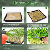 6Set Microgreens Growing Mat with Tray, Microgreen Growing Kit 10″×10″ Wheatgrass Seed Sprouting Starter Mat Hemp Fiber Grow Tray Hydroponic Jute Pads Indoor Organic Production for Germination Sprouts