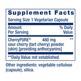 Life Extension Tart Cherry with CherryPURE®, anthocyanins, oxidative Stress, Muscle Recovery, Exercise Support, Muscle Comfort, Vegetarian, Gluten-Free, Non-GMO, 60 Capsules