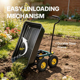 NORTHSKY Garden Dump Cart - 600lbs Load Capacity (Glossy Black)