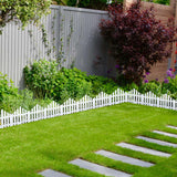 FLAPKWAN No-Dig Garden Edging Border 13FT Landscape Edging 9.3 Inch Tall for Flower Bed Fence, 14pcs Garden Lawn Edging with Stakes