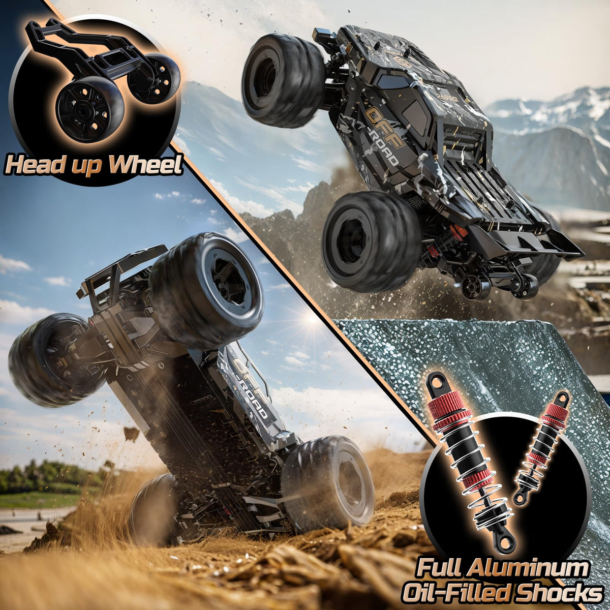 DEERC 9309E RC Cars for Adults 40KPH,All Terrain Fast Remote Control Cars