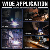 YESWELDER Large View Auto Darkening Welding Helmet, Blue Light Blocking, 1/1/1/1 True Color Solar Powered Welder Hood Mask with 4 Arc Sensors, Wide Shade 3/5-9/9-13 for TIG MIG ARC Cut and Grind