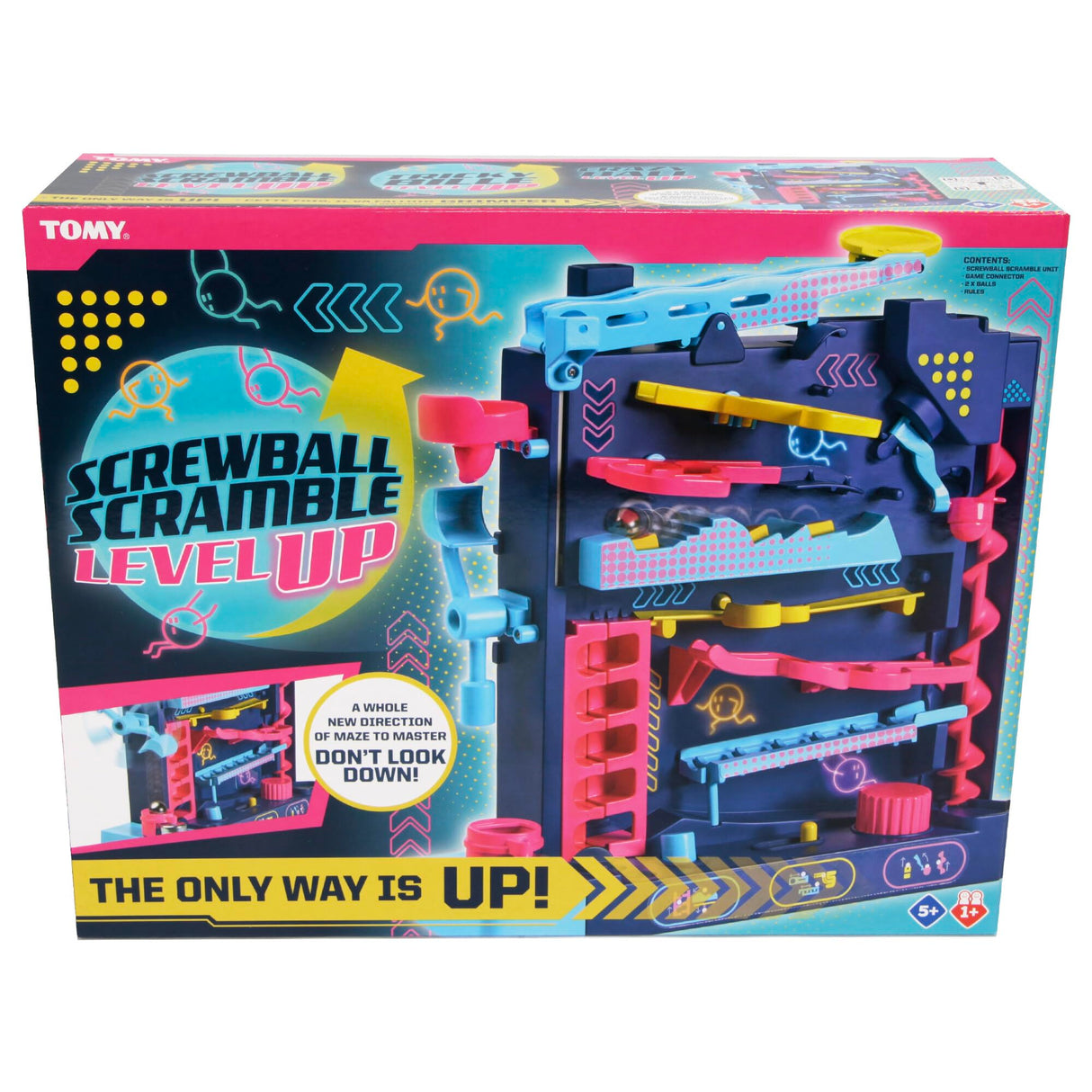 Screwball Scramble Level Up Kids Board Game- Timed Marble Run Obstacle Course Kids Games - Holiday Toys and Christmas Games - Toddler Ages 5 Years and Up