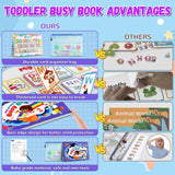 Busy Book for Toddlers 3+, Preschool Learning Activities with 30 Themes Prek Preschool Workbooks, Montessori Educational Learning Toys Activity Books for Christmas Birthdays Gifts Boys Girls
