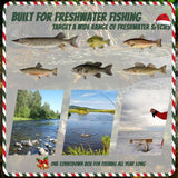 FONMANG Fishing Advent Calendar 2026, 24-Day Fishing Lures & Tackle Gift Box for Men, Teens, Boys and Anglers, Christmas Fishing Gift