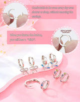 Hypoallergenic Screw Back Earrings for Women Girls Kids Surgical Steel Earrings for Sensitive Ears Cute Heart CZ Flower Butterfly Toddler Girl Earrings Screwback Studs Hoops, Star Age：overyears 4 old