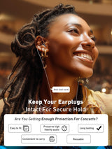 Hearprotek Concert Ear Plugs, 2Pairs Reusable high Fidelity Musician Ear Plugs for Concerts Loud Music-Noise Reduction Ear Protection earplugs for Rave,Festival,Music,Tinnitus Relief