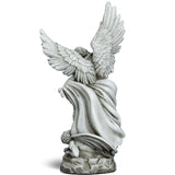 DevotedWalls 20.5" Large Saint Michael Statue Outdoor,Michael the Archangel Slaying Satan,Large Garden Religious Sculpture,San Miguel Arcangel Defender for Porch,Patio or Church Entryway