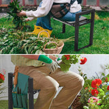 JAOTREL Garden Kneeler and Seat, Foldable Garden Stool 400lbs Heavy Duty Garden Tools Protects Knees and Back, Women and Men Seniors Gardener,Large 19.7"x10"x18.5"