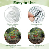 Soleeya 21Pcs 24"x 12" Plant Protectors from Animals, Wire Protectors for Plants, Plant Cages Chicken Wire Cloche with Ground Stakes and Nylon Ties for Garden Flower Vegetables (7 Set)