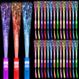 56 Pack Multicolor Fiber Optic Wand Glow Wand LED Light Up Wand Bulk with 3 Flashing Models Flashing Sticks for Glow in The Dark Birthday Party Favor Wedding Halloween Christmas, 8 Colors