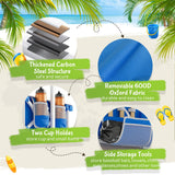 Beach Wagon with Big Wheels for Sand,400L Double Decker Wagon with Extender