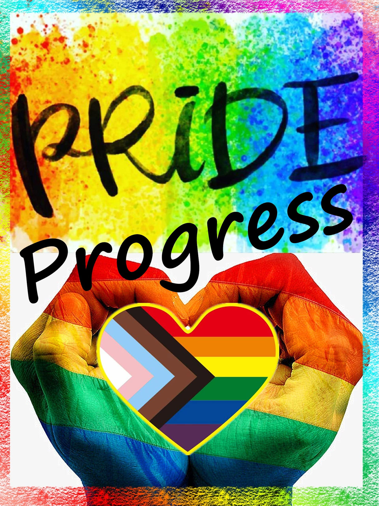 HAFILO 25/50/100 Metal Hearts Inclusive Progress Pride Pin Rainbow Gay Flag LGBTQ Progressive Lapel Pins for clothing Backpack hat Pride Month Decoration Gift Bulk (50)