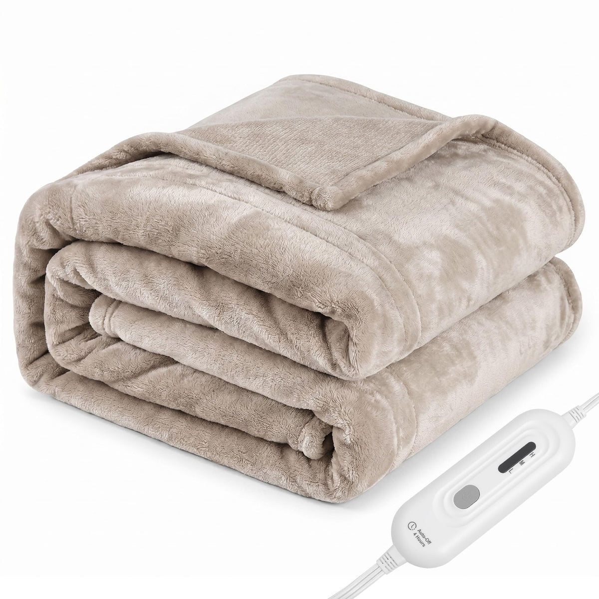 Tefici Heated Blanket Throw,Ultra Soft 2-Layer Flannel Electric Blanket