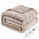 Tefici Heated Blanket Throw,Ultra Soft 2-Layer Flannel Electric Blanket