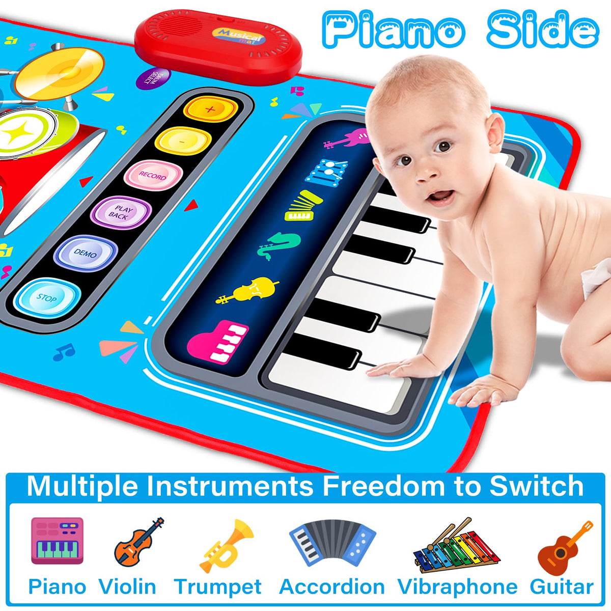 Baby Toys for 1 Year Old: 2 in 1 Baby Musical Mat Toddler Toys Age 1-2