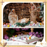 Suzile 100 Pcs Mini Jesus Resin Ducks Little Figures Bulk Jesus Loves You Christian Mini Duck Figures Duckies to Hide and Seek Religious Party Decoration for Church Baptism Sunday Reward Gifts