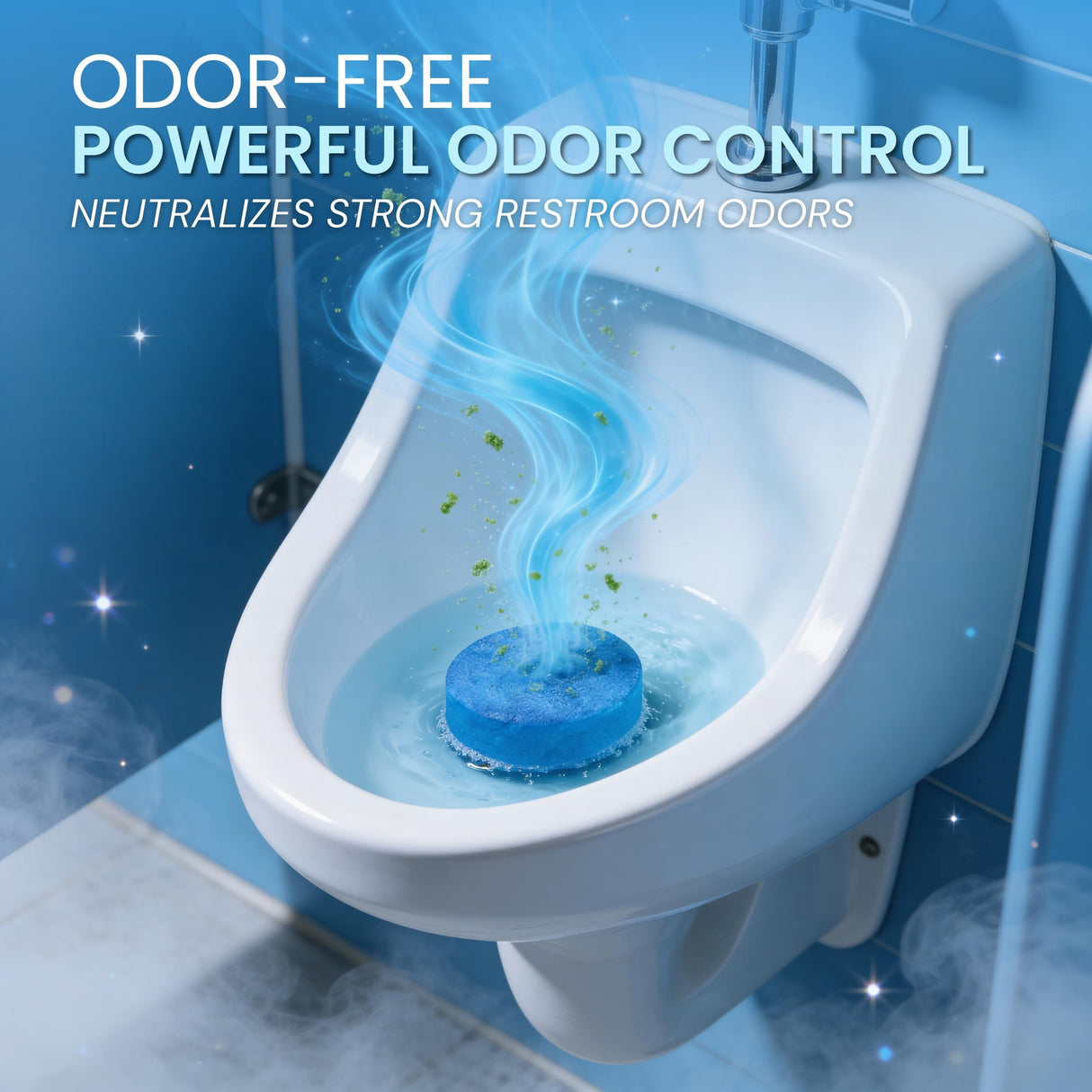 Urinal Cakes, Ocean Breeze Scent Urinal Deodorizing Block, Fresh Ocean Scent Urinal Pucks (Case of 24)