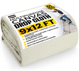 Utopia Drop Cloth (9x12 ft, 1 Pack) Washable and Reusable Drop Cloth for Painting, Furniture & Floor Protection Highly Absorbent Painting Tarp - Canvas Drop Cloth for Outdoor and Indoor Use