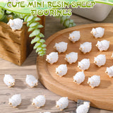 Guiqulai 100pcs Mini Resin Sheep Figurines Garden Decor Ornaments（White）