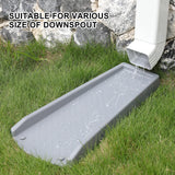 plusgutter Rain Gutter Downspout Splash Block, Gutter Downspout Extensions for Water Drainage, 24" Gutter Splash Guards Downspout Extender, Fixable Down spout Drain Trays with PE Nails(2 Pack, Gray)