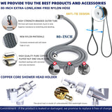 Filtered Shower Head with Handheld - High Pressure Mineral ShowerHead with Filters for Hard Water - Reduces Dry Itchy Skin, Easy Instal, 4 Modes, Water Saving, Durable, Detachable anti blocking