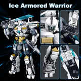 HIGH GODO Ice Warrior Mech Building Set, Cool City Protector Battle Model for Adults Boys 8+, Creative Action Robot Gifts Perfect for Christmas Birthday (561 Pieces)