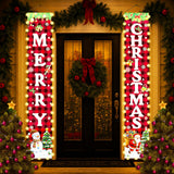 Mrsenloi Christmas Decorations Lighted Banner for Door, Snowman&Santa