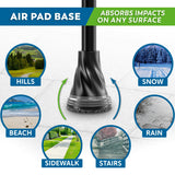 HONEYBULL Walking Cane with Air Cushion for Men & Women - Foldable, Adjustable, Collapsible, Bumper Base Tip, Heavy Duty | Walking Sticks for Seniors & Adults (Black)