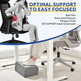 Foot Rest for Under Desk at Work, Adjustable Footrest for Office Chair & Gaming Chair,Ergonomic Footrest Pillow Desk Foot Stool with Washable Cover for Home, Airplane, Travel (Gray)