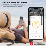 Kwikset Halo Wi-Fi Smart Lock, Keyless Entry Front Door Touchscreen Deadbolt, App Control, Grade AAA Certified, Easy Install No Hub, Venetian Bronze Finish