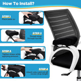 BEAUTRIP Ergonomic Armrest Pads- Office Chair Arm Rest Cover Pillow - Elbow Support Cushion for Computer, Gaming and Desk Chairs (Set of 2)