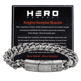 iHeartDogs Cuban Link Stainless Steel Bracelet for Men 'Knights Templar'