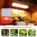 4-Pack Panel Grow Lights for Indoor Plants, FECiDA 2026 LED Plant Grow Light for Under Cabinet Plants, Full Spectrum Growing Lamp with 4,8,12,16,20 Hr Timer, Free Linking