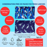 Yumbox Reusable Soft Gel Ice Packs for Lunch Boxes – Sweatproof Kids Lunchbox Ice Packs (Set of 2, 6.5″ × 7.5″)(Camo & Shark)
