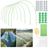 Saihisday Garden Netting Kit for Raised Beds, 10x30FT Ultra Garden Mesh Netting＆ 36Pcs 17 Inch Fiberglass Garden Hoops Row Cover Insect Netting Vegetables Fruits Flowers Protection from Insect Bird