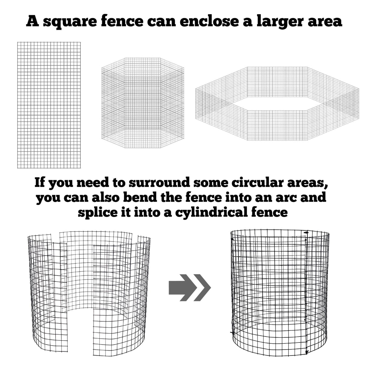 Sibosen 18 Pcs 24'' x 12'' Large Wire Plant Protector from Animals 6 Pack Metal Plant Cage Chicken Wire Cloche with Nylon Tie and Ground Stakes Keep Animals Out Garden Protection Bunny Barricade