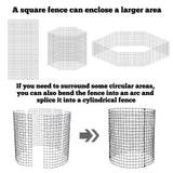 Sibosen 18 Pcs 24'' x 12'' Large Wire Plant Protector from Animals 6 Pack Metal Plant Cage Chicken Wire Cloche with Nylon Tie and Ground Stakes Keep Animals Out Garden Protection Bunny Barricade