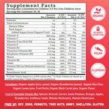 Llama Naturals Kids Multivitamin Gummies, Vegan, Organic with Vitamin D, C & K, Toddler Real Fruit Gummy Vitamins, Chewable Supplement, Whole Food Multivitamin, No Added Sugar Cane, Strawberry, 2 Pk