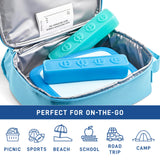 Cool Coolers by Fit & Fresh Kids Icicle Lunch Box Ice Pack Sticks, Icicle Ice Sticks for Lunch Bags and Coolers, Lunch Ice Pack Sticks, Reusable, Multicolored, Smile Icicles, 8PK