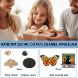 SINCCO 20/40/50 PCS Cute Enamel Pins Bulk, Funny Backpack Pins Aesthetic Lapel Badge Pins Set Assorted Enamel Brooch Pins for Backpacks, Hats, Bags, Landyards