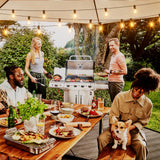 Svater Outdoor String Lights 200 FT, Patio Lights with 104 Shatterproof LED Bulbs, Commercial Grade Waterproof Plastic Hanging Light for Bistro Backyard Cafe Market, Warm White 2700K (2 X 100 FT)