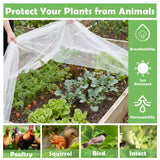 Yoojahow 1 Pcs Garden Insect Netting Mesh, White Ultra Fine, 12 X 33 Ft