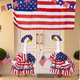 Suzile 250 Years 4th of July Porch Goose Outfit US Patriotic Independence Day Dresses Clothes for 17" High Goose Clothes Costume with Flag for Lawn Yard Outdoor Garden Patio Statue Memorial Day