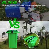 Metal Double Claw Trash Can Locks Strap for Raccoon Animals,Universal for 28-96 Gallons Trash Can Lid Lock,Black 2Pcs Adjustable Anti-rust Coating Garbage Can Bungee Cord Belt Rope Outdoor,Hook-on